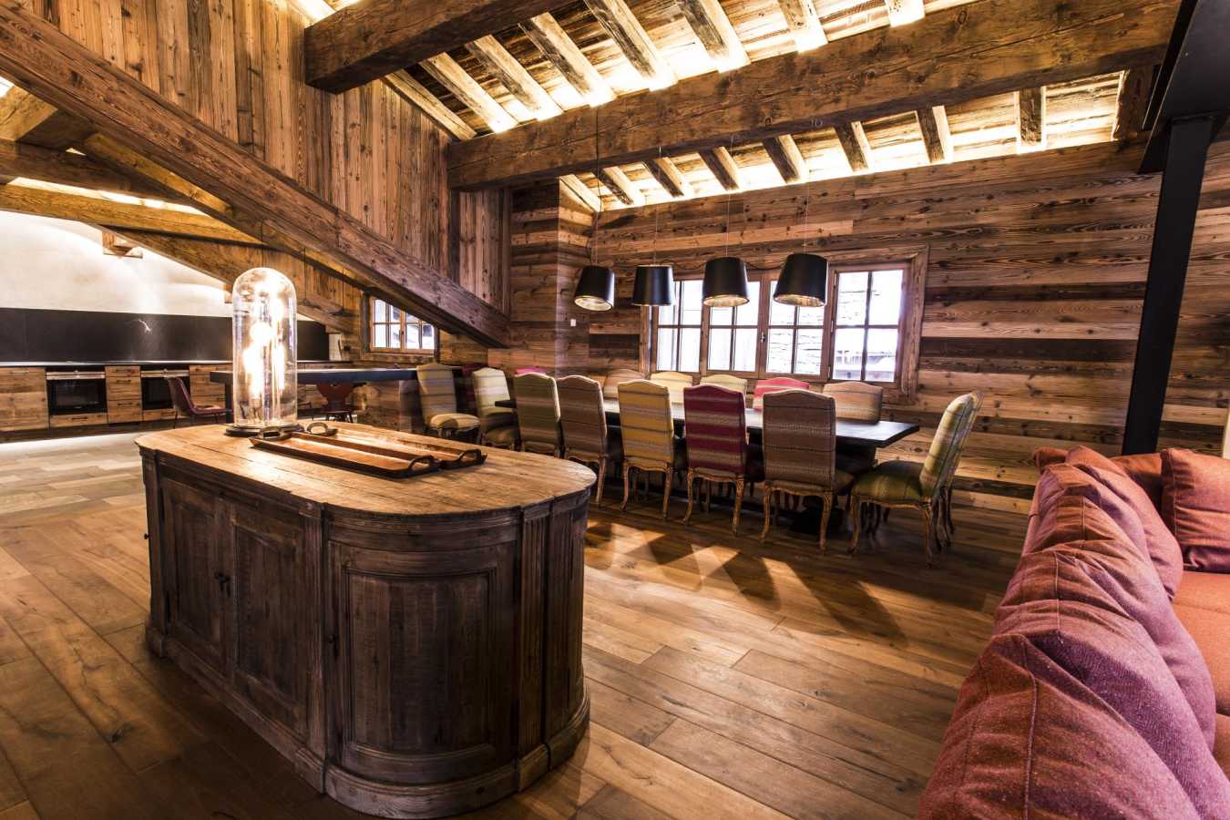 Living area, Chalet Chene - La Mourra
